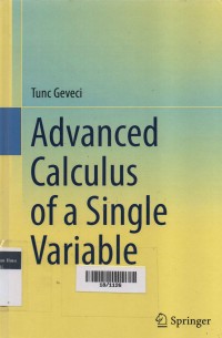 advanced Calculus Of A Single Variable