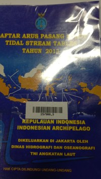 Daftar Arus Pasang Surut Tidal Stream Tables Tahun 2008 
