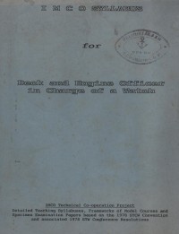 IMCO Syllabus for Deck and Engine Officer in Charge of a Watch