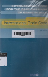 International Code For The Safe Carriage Of Grain In Bulk