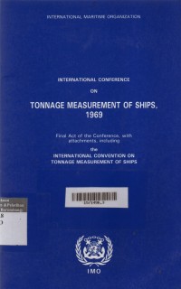International Conference On Tonnage Measurement Of Ships, 1969