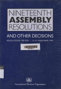 Nineteenth Assembly Resolutions And Other Decisions