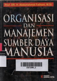 Organisasi dan Manajemen Sumber Daya Manusia