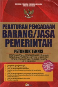 Peraturan Pengadaan Barang/Jasa Pemerintah