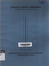 Sertifikasi Ke Laik Lautan Kapal Penangkap Ikan